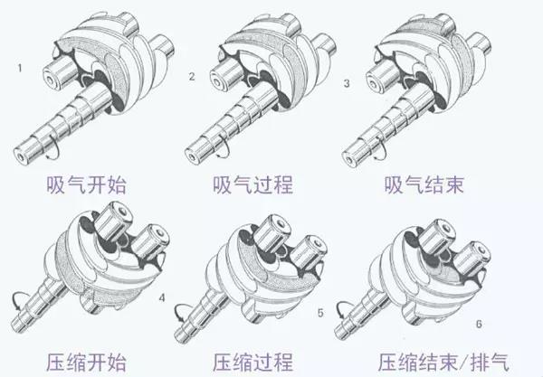 螺杆压缩机工作原理